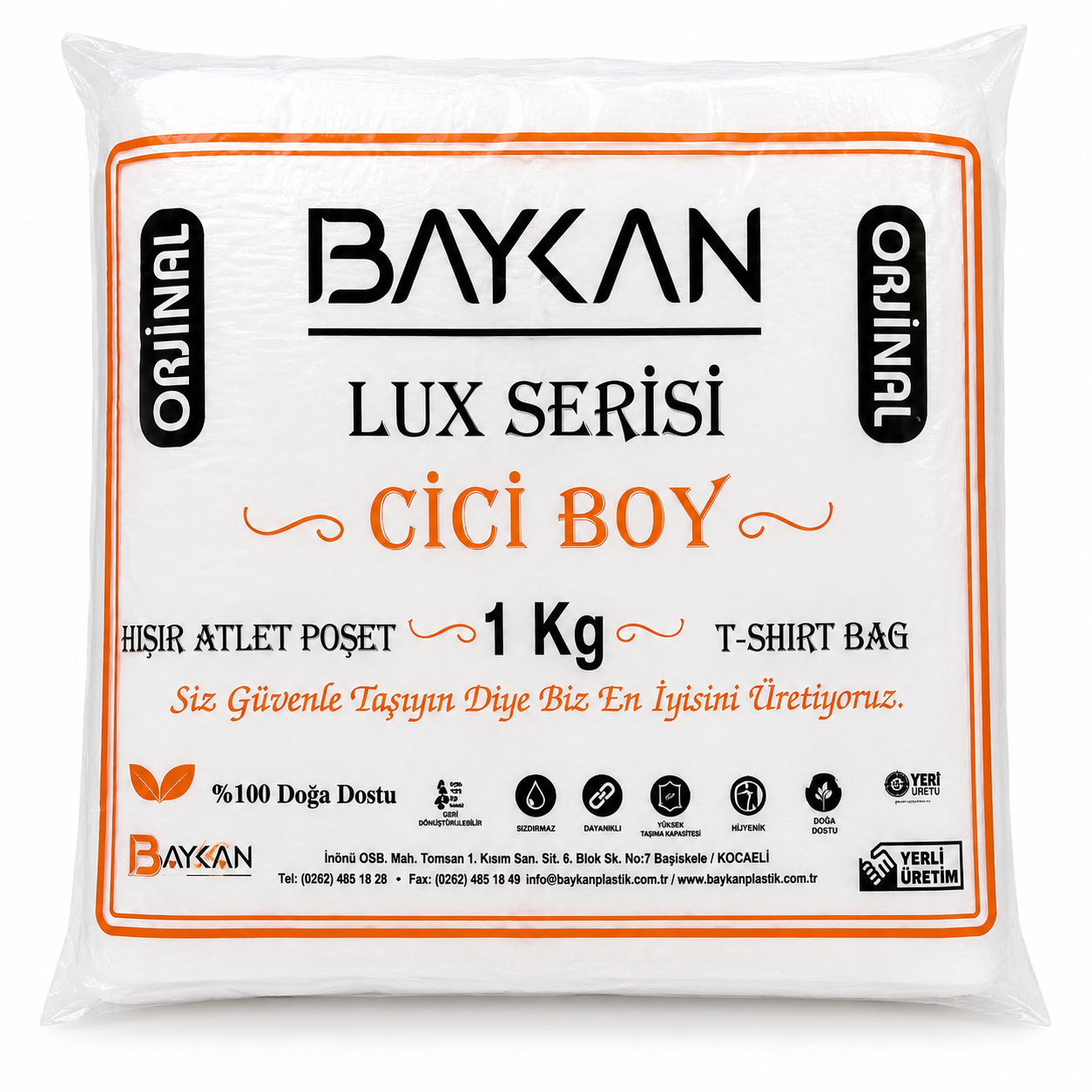 Baykan Lux Serisi Cici Boy Hışır Atlet Poşet 1 Kg